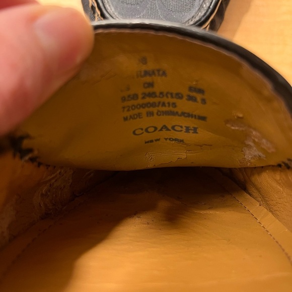 Coach New York Black Women's Signature C Pattern Loafer Flats 9.5B - Picture 7 of 9